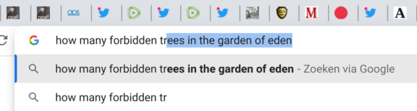 Forbidden trees Genesis